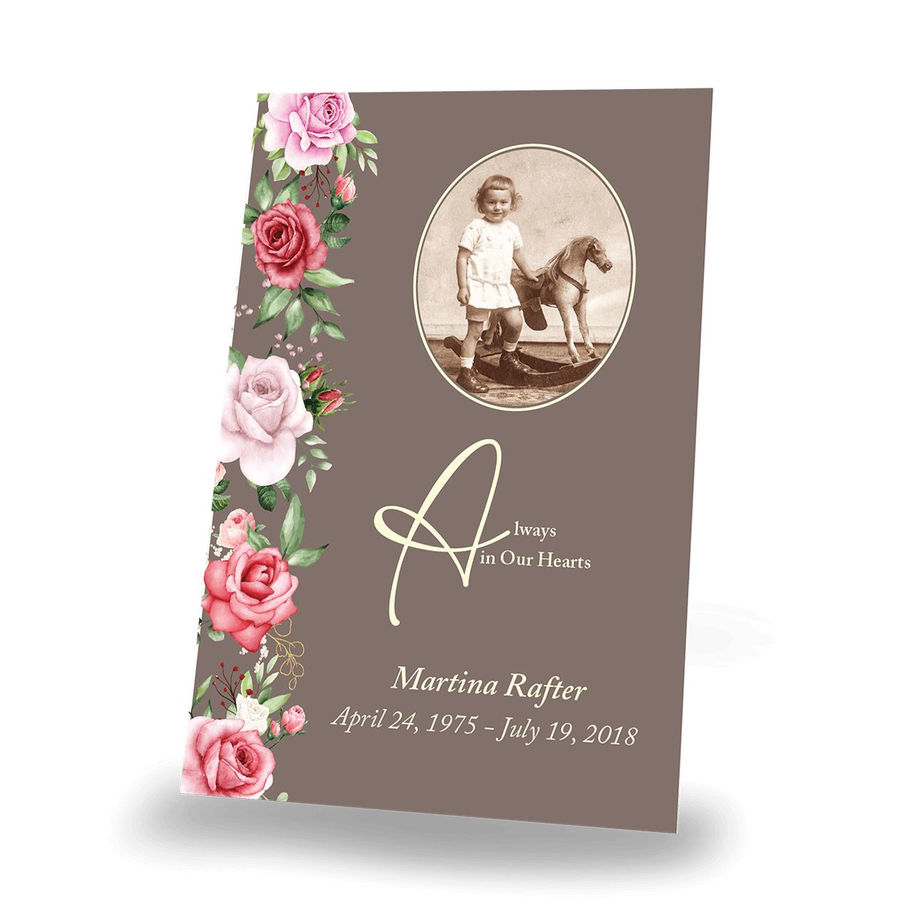 Memorial Floral Wallet Cards - Image 3