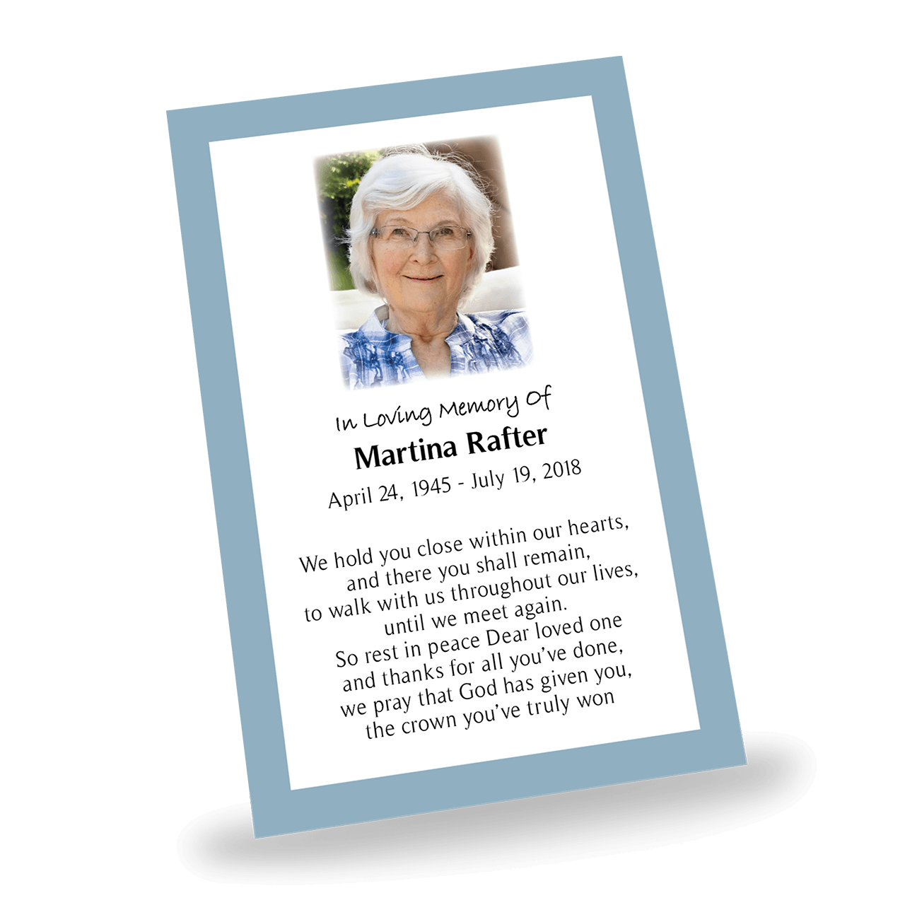 Memorial Floral Wallet Cards - Image 3