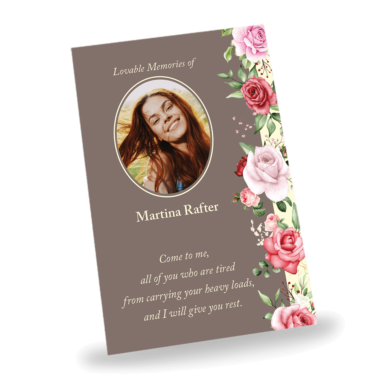 Memorial Floral Wallet Cards - Image 2