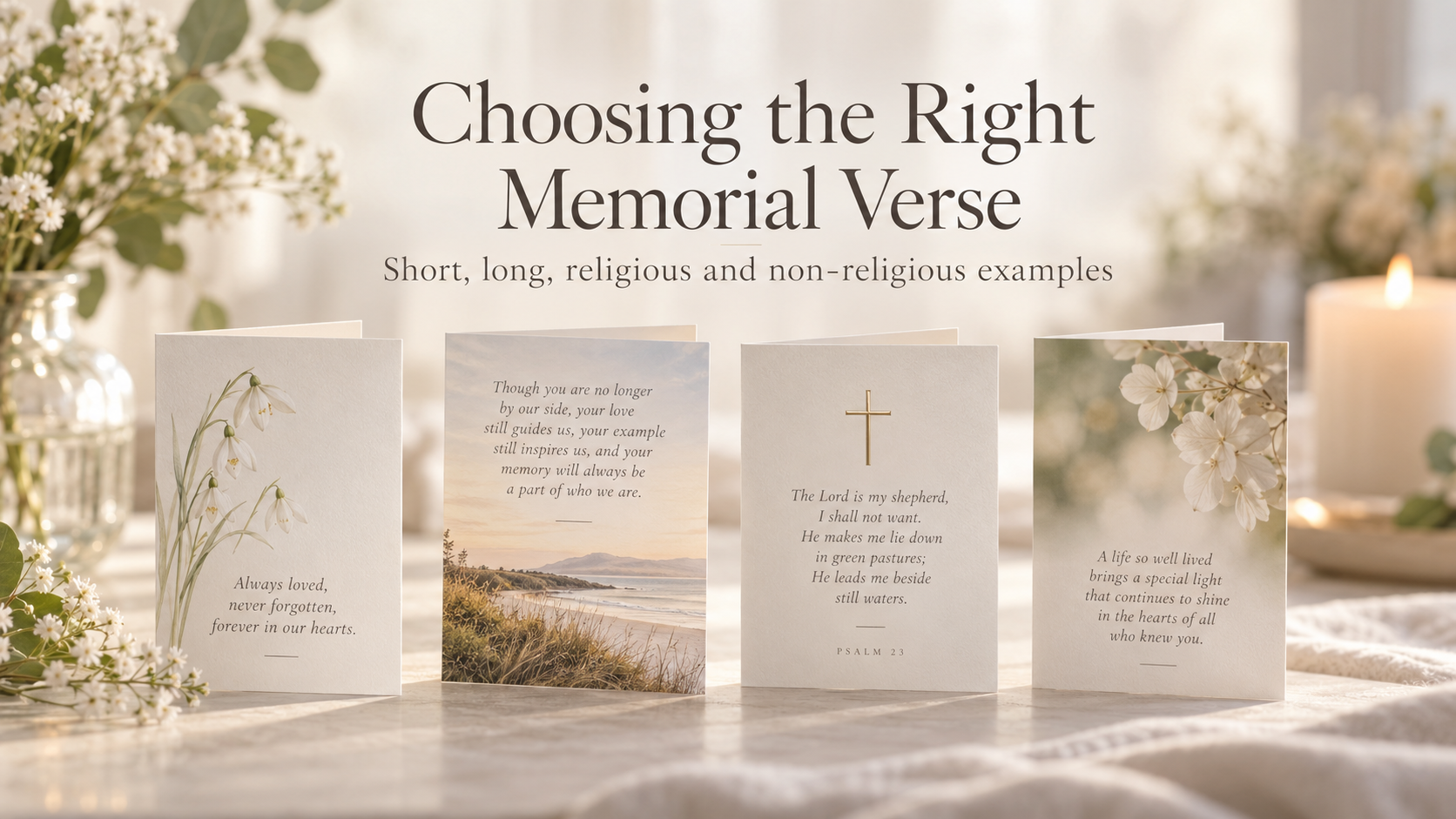 Read more about the article Memorial Verses for a Loved One | Examples & Ideas