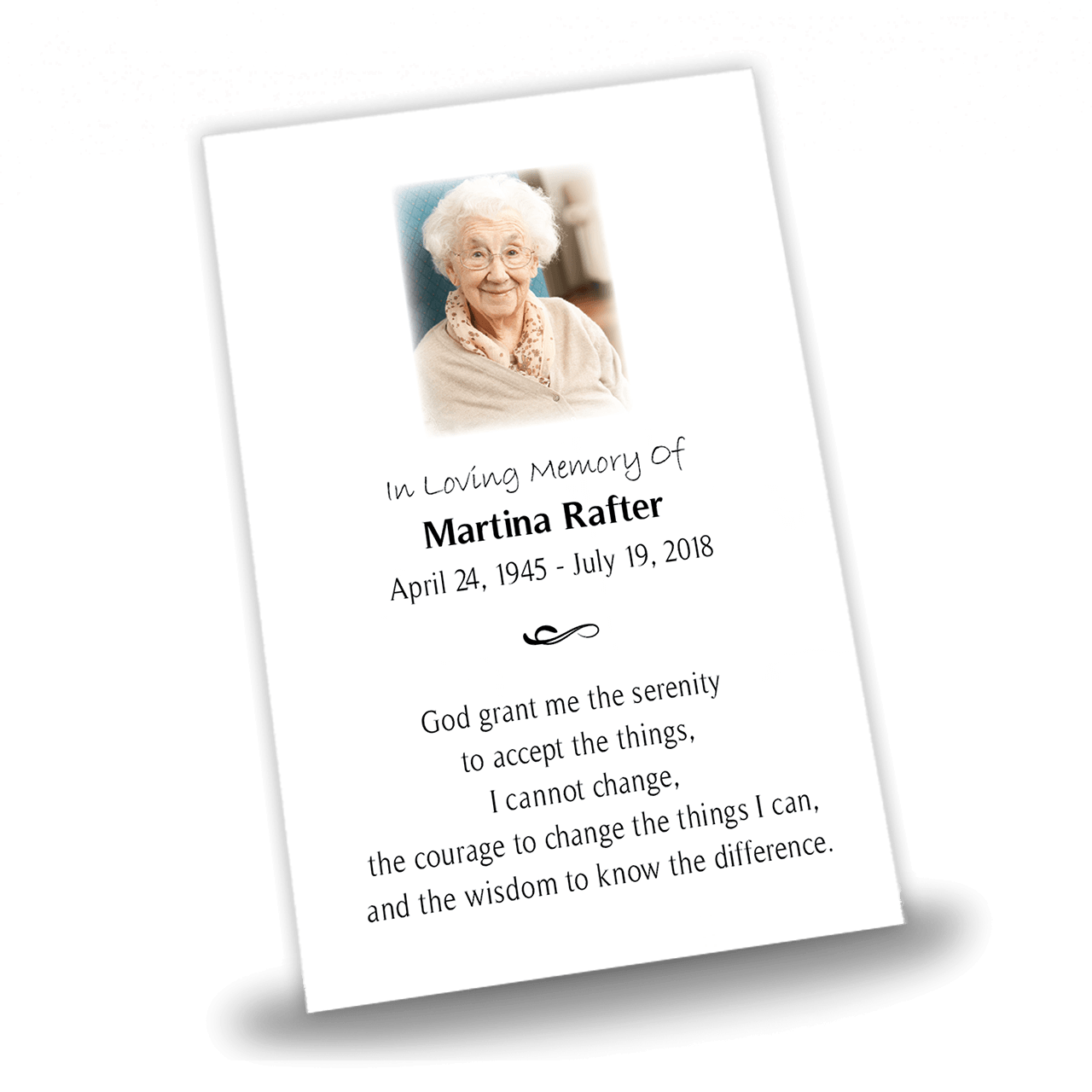 Memorial Floral Wallet Cards - Image 2